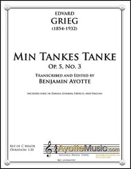 Min Tankes Tanke, Op. 5, No. 3 Vocal Solo & Collections sheet music cover Thumbnail